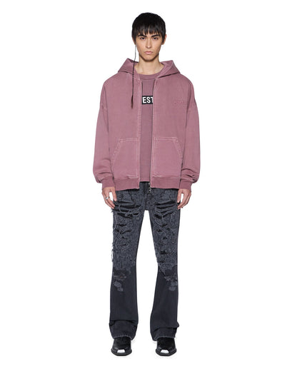 INTRUDER EKCESS ZIP HOOD PLUM