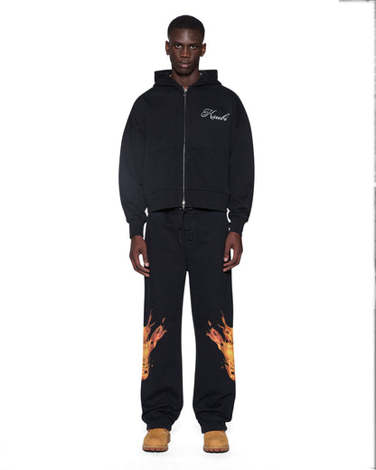 KROWN HALEN ZIP HOODIE BLACK