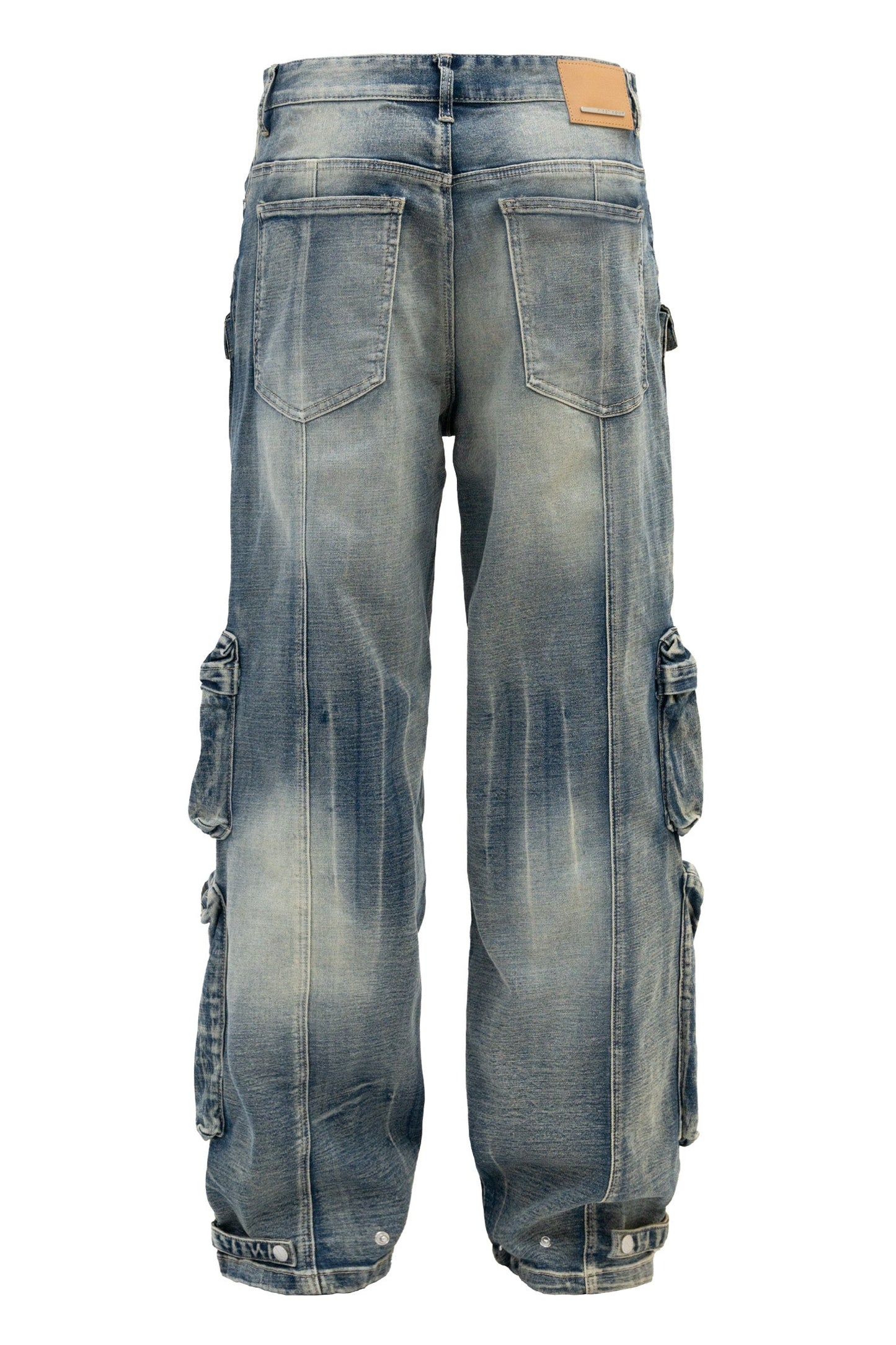 Men's Premium Vintage Multi Cargo Baggy Jeans
