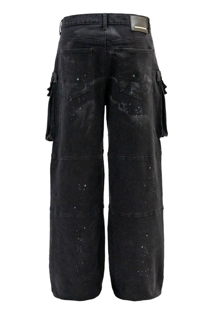 Men's Y2k Wide Fit Utility Baggy Denim Pants