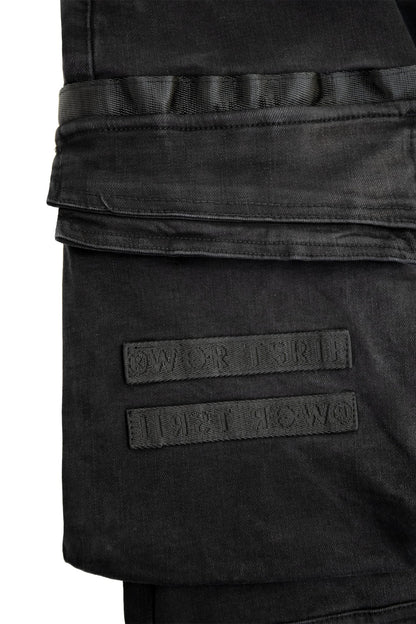 Men's Y2k Wide Fit Utility Baggy Denim Pants