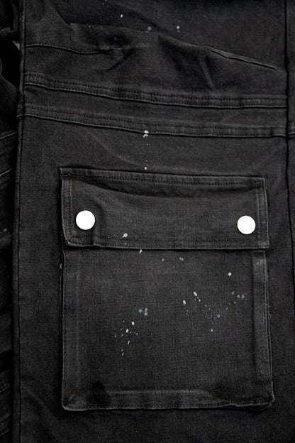 Men's Y2k Wide Fit Utility Baggy Denim Pants