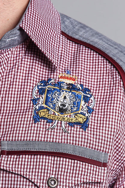 Long Sleeve Checkered Button Up Shirt