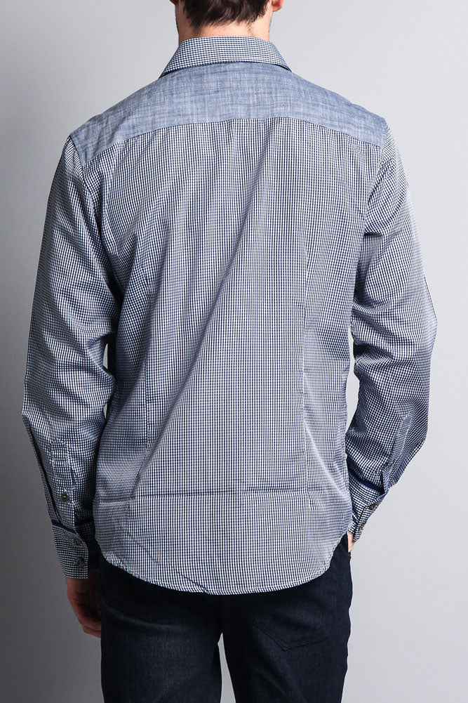 Long Sleeve Checkered Button Up Shirt