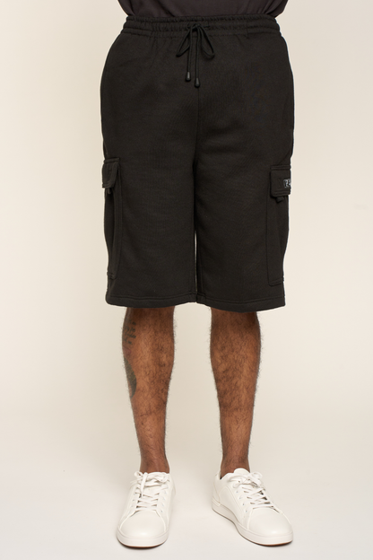 Men's Solid Fleece Heavyweight Cargo Shorts