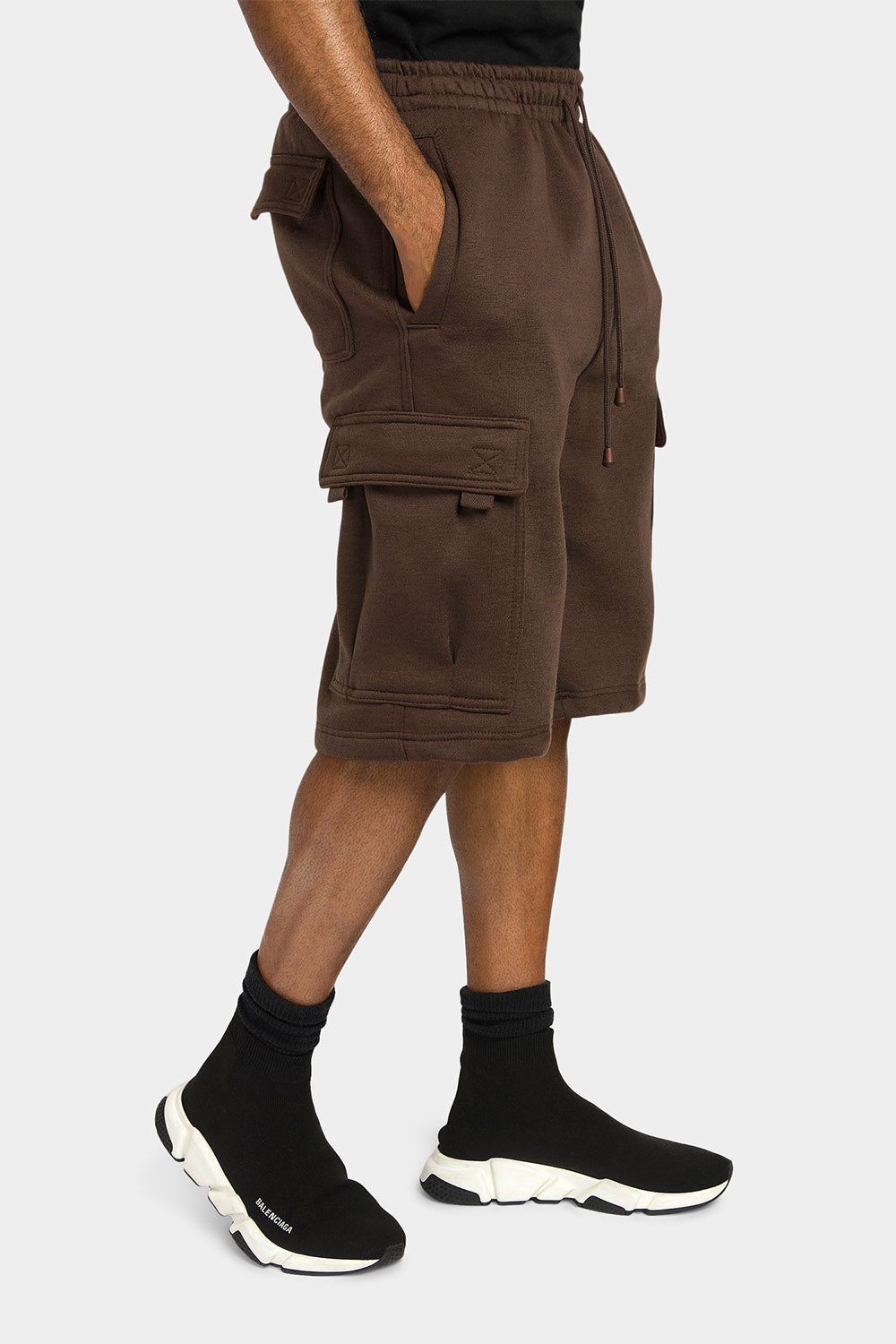 Men's Solid Fleece Heavyweight Cargo Shorts