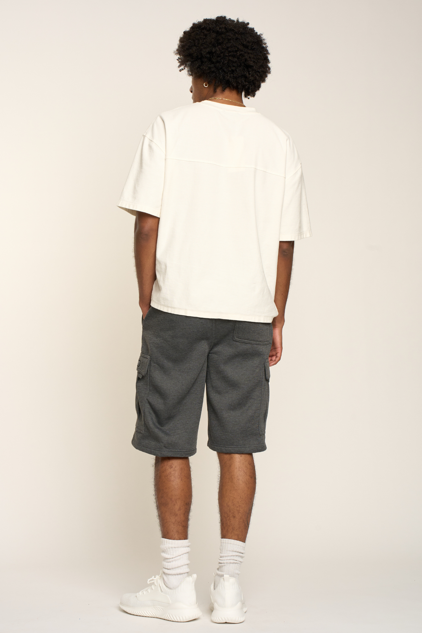 Men's Solid Fleece Heavyweight Cargo Shorts