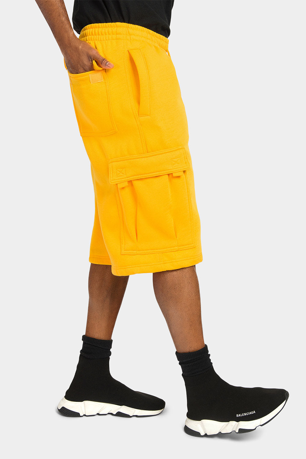 Men's Solid Fleece Heavyweight Cargo Shorts