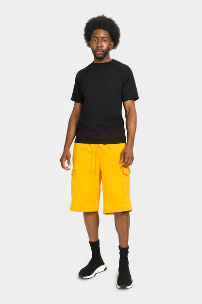 Men's Solid Fleece Heavyweight Cargo Shorts