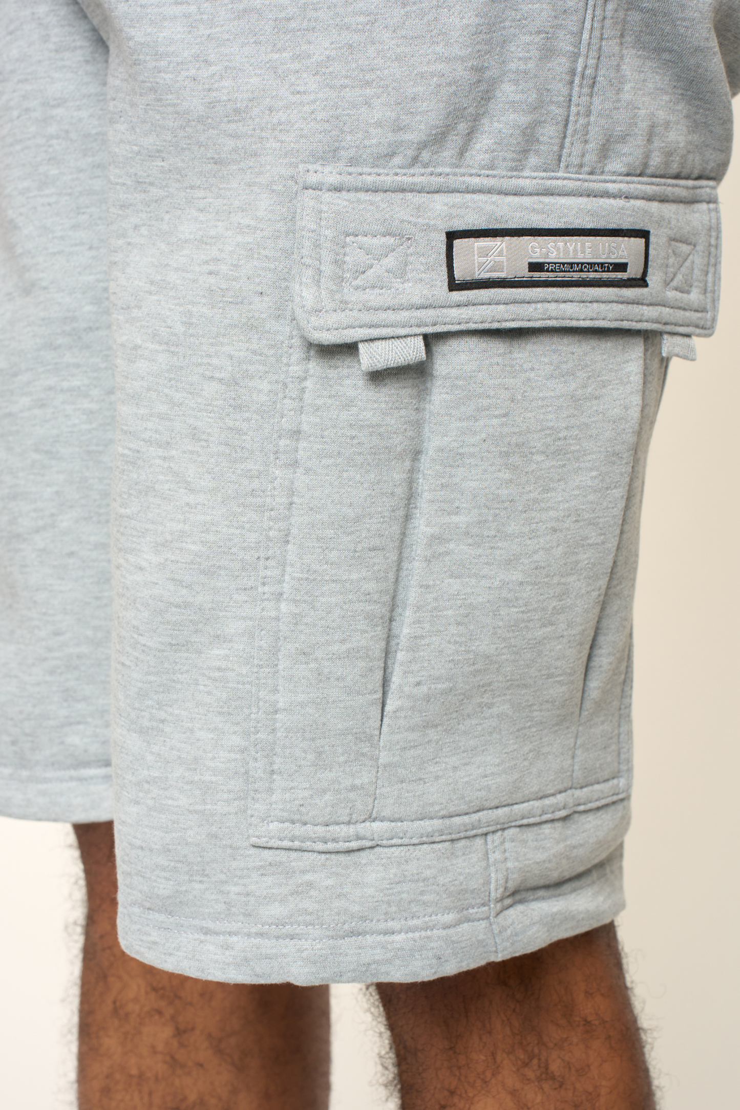 Men's Solid Fleece Heavyweight Cargo Shorts