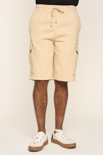 Men's Solid Fleece Heavyweight Cargo Shorts