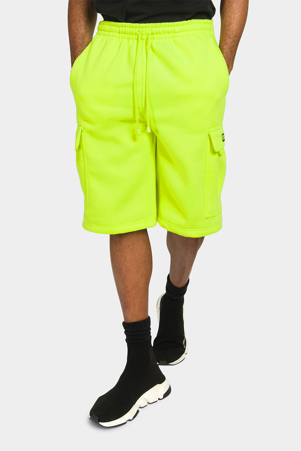 Men's Solid Fleece Heavyweight Cargo Shorts