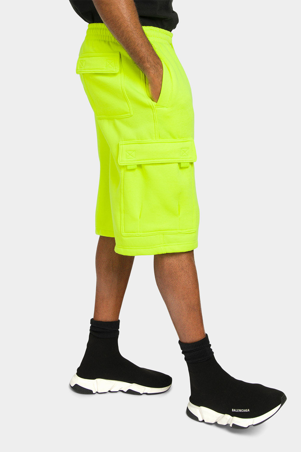 Men's Solid Fleece Heavyweight Cargo Shorts