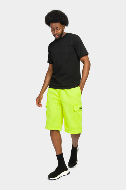 Men's Solid Fleece Heavyweight Cargo Shorts