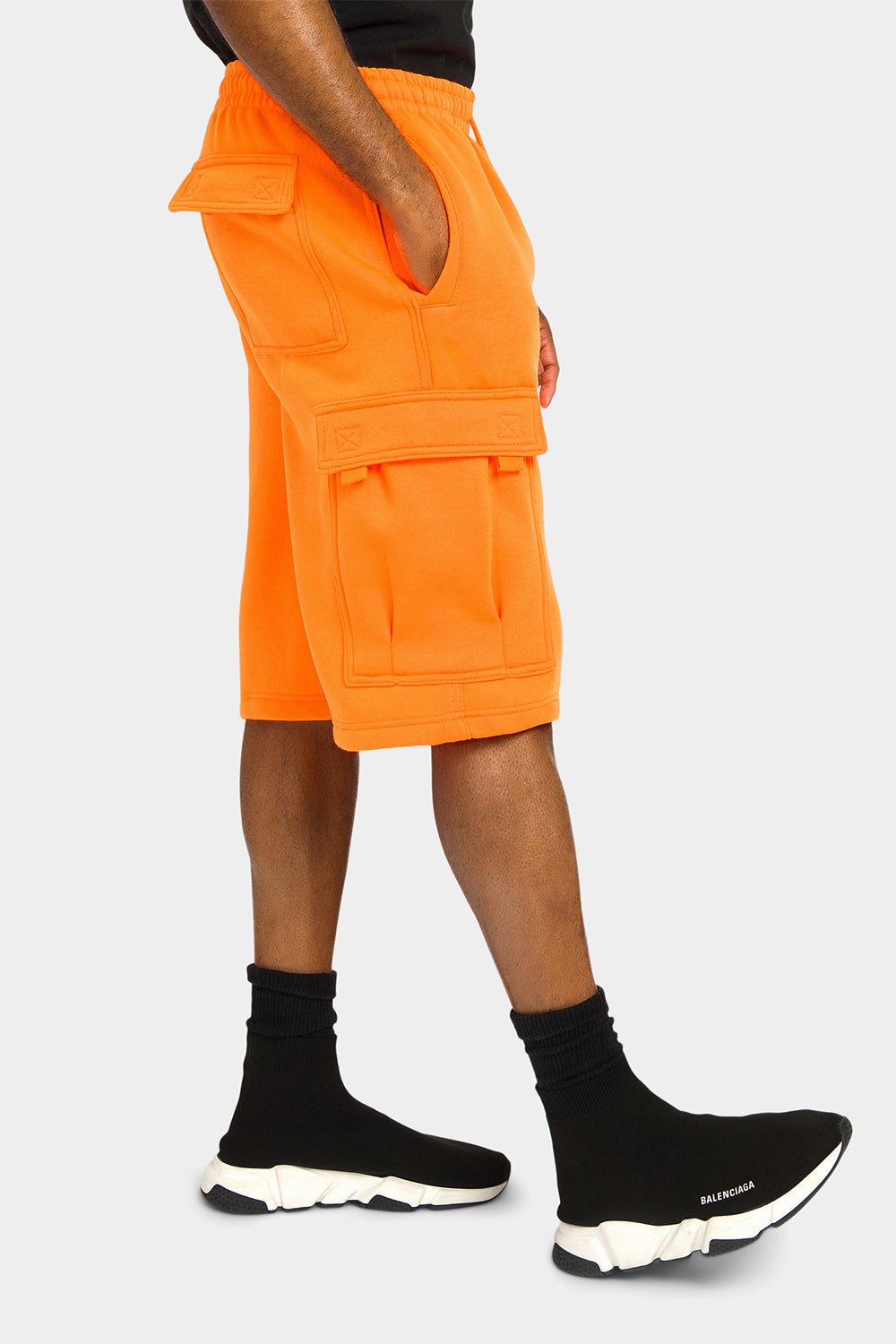 Men's Solid Fleece Heavyweight Cargo Shorts