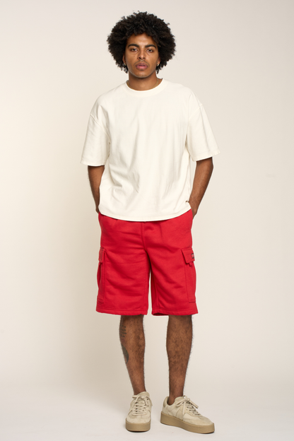 Men's Solid Fleece Heavyweight Cargo Shorts