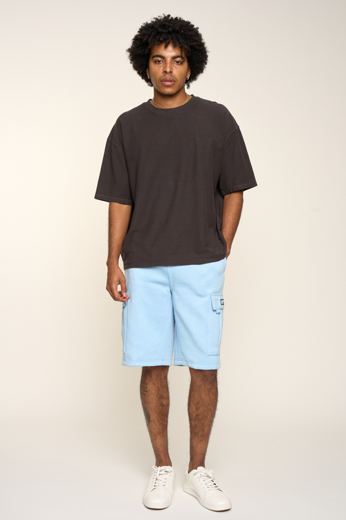 Men's Solid Fleece Heavyweight Cargo Shorts