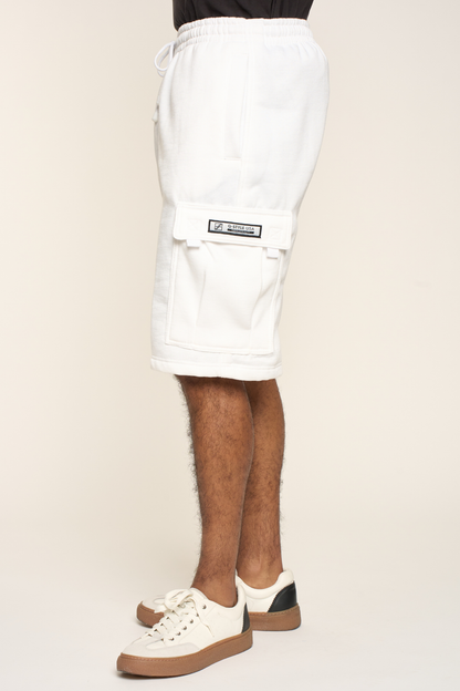 Men's Solid Fleece Heavyweight Cargo Shorts