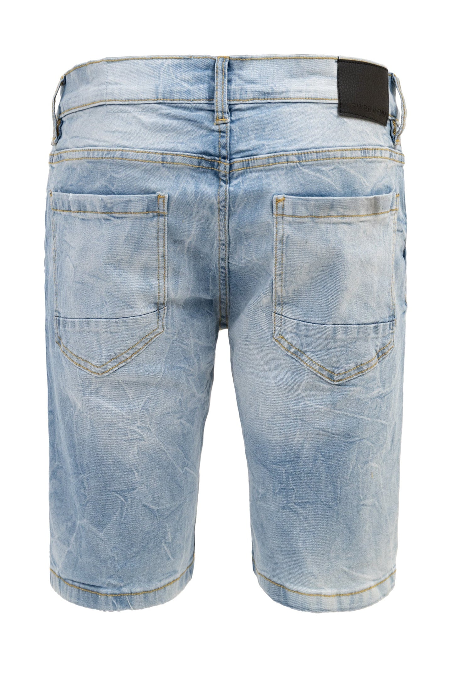 Men's Slim Distressed Patched Operator Denim Shorts