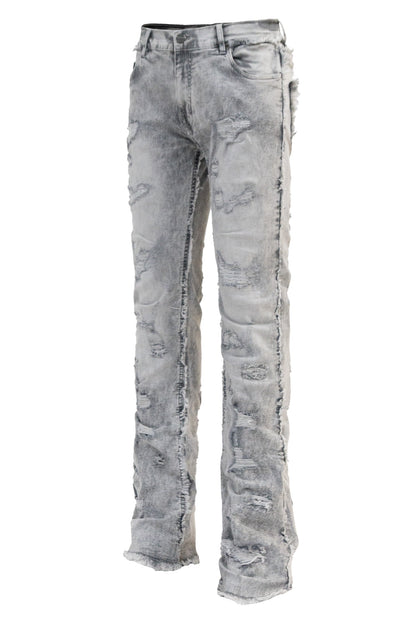 Men's No End Distressed Stacked Denim Jeans