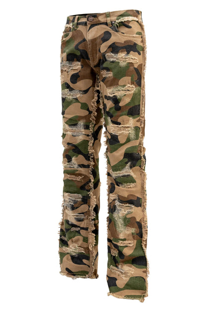 Men's No End Distressed Stacked Denim Jeans