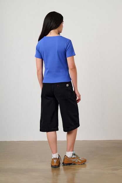 Gracie - Cotton T-Shirt in Dazzling Blue