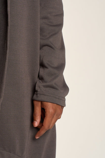 Long Length Drape Cape Cardigan Hoodie