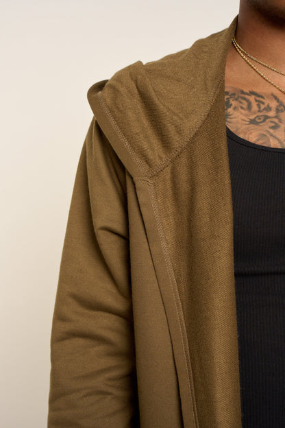 Long Length Drape Cape Cardigan Hoodie