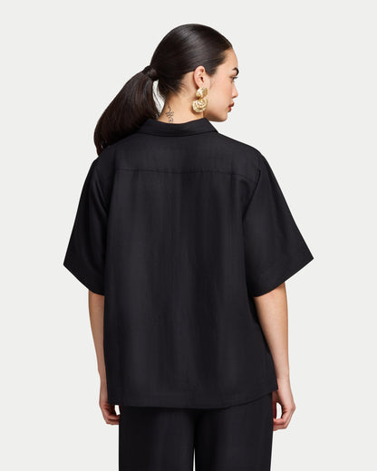 Womens Resort Linen Dual-Wear Shirt