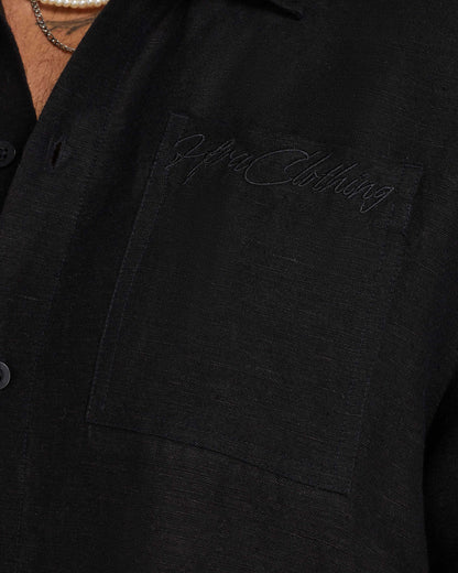 Mens Linen Short Sleeve Shirt