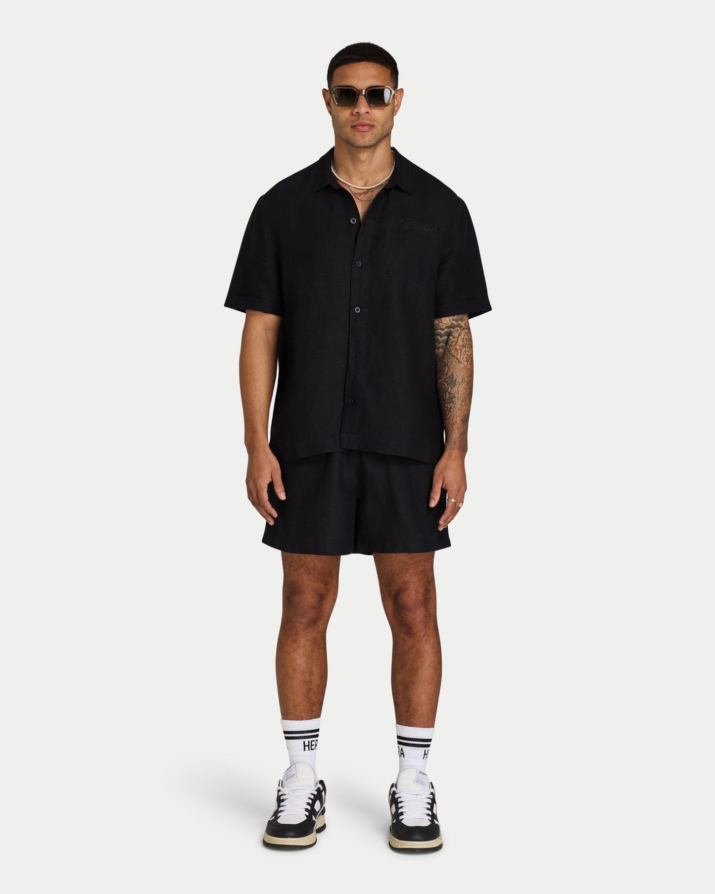 Mens Linen Short Sleeve Shirt