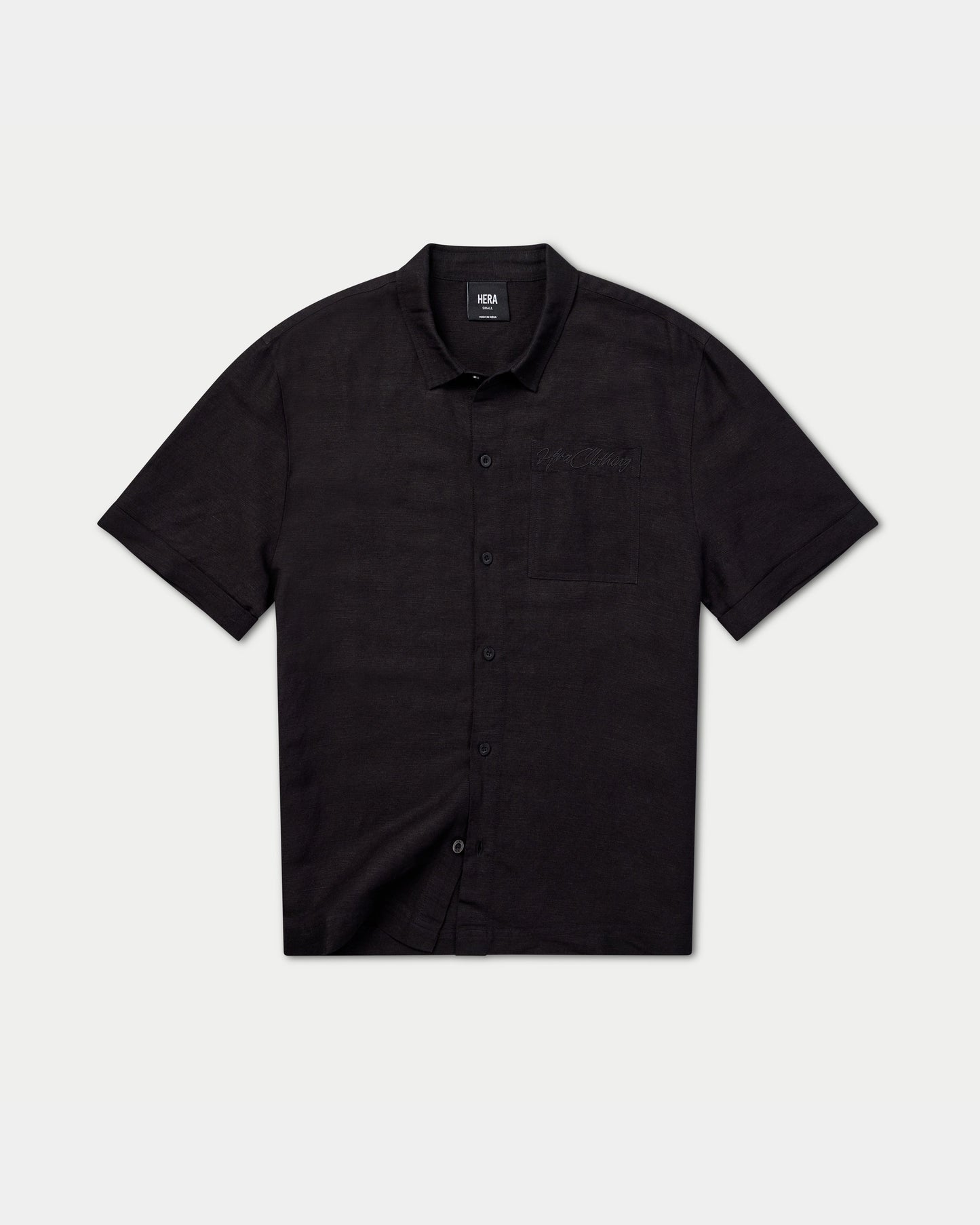 Mens Linen Short Sleeve Shirt