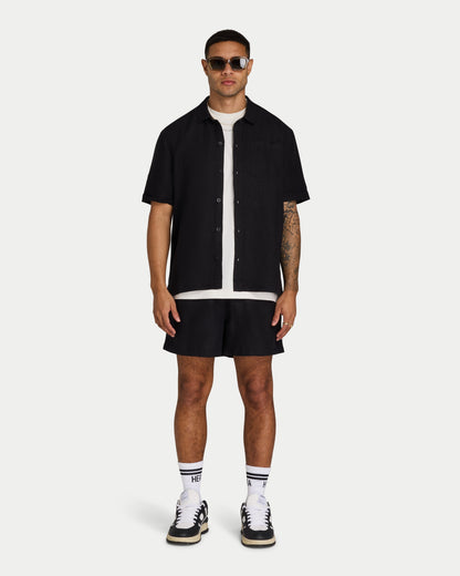 Mens Linen Short Sleeve Shirt