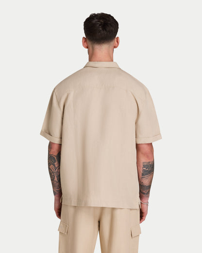 Mens Linen Short Sleeve Shirt