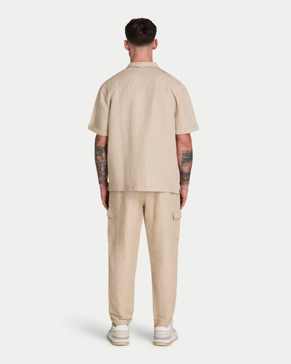 Mens Linen Short Sleeve Shirt