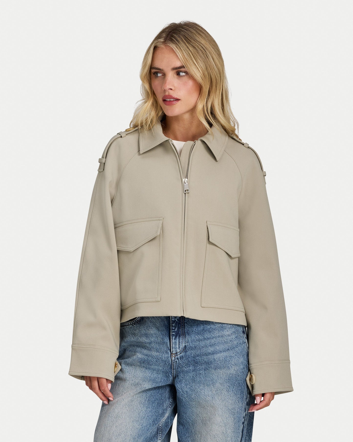 Womens Studio Collared Jacket
