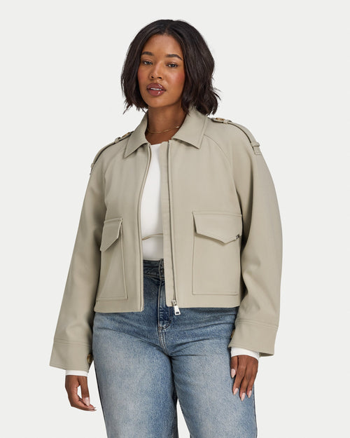 Womens Studio Collared Jacket