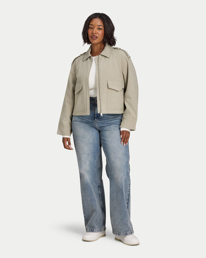Womens Studio Collared Jacket