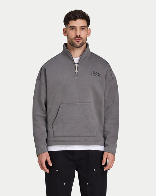 Mens Staple Oversized ¼ Zip Sweatshirt