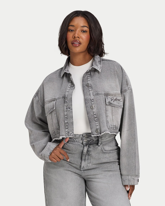Womens Cropped Denim Jacket