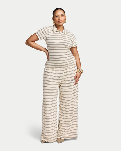 Womens Resort Crochet Polo