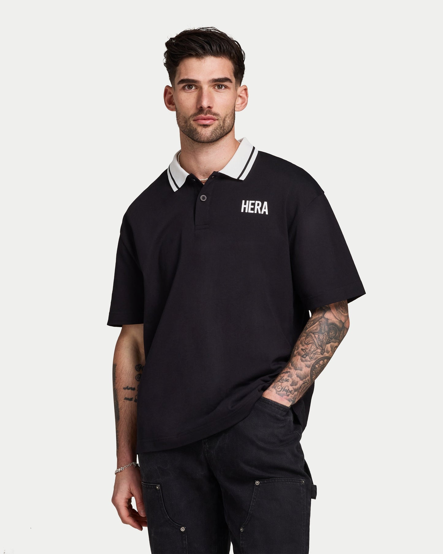 Mens Staple Oversized Polo T-Shirt