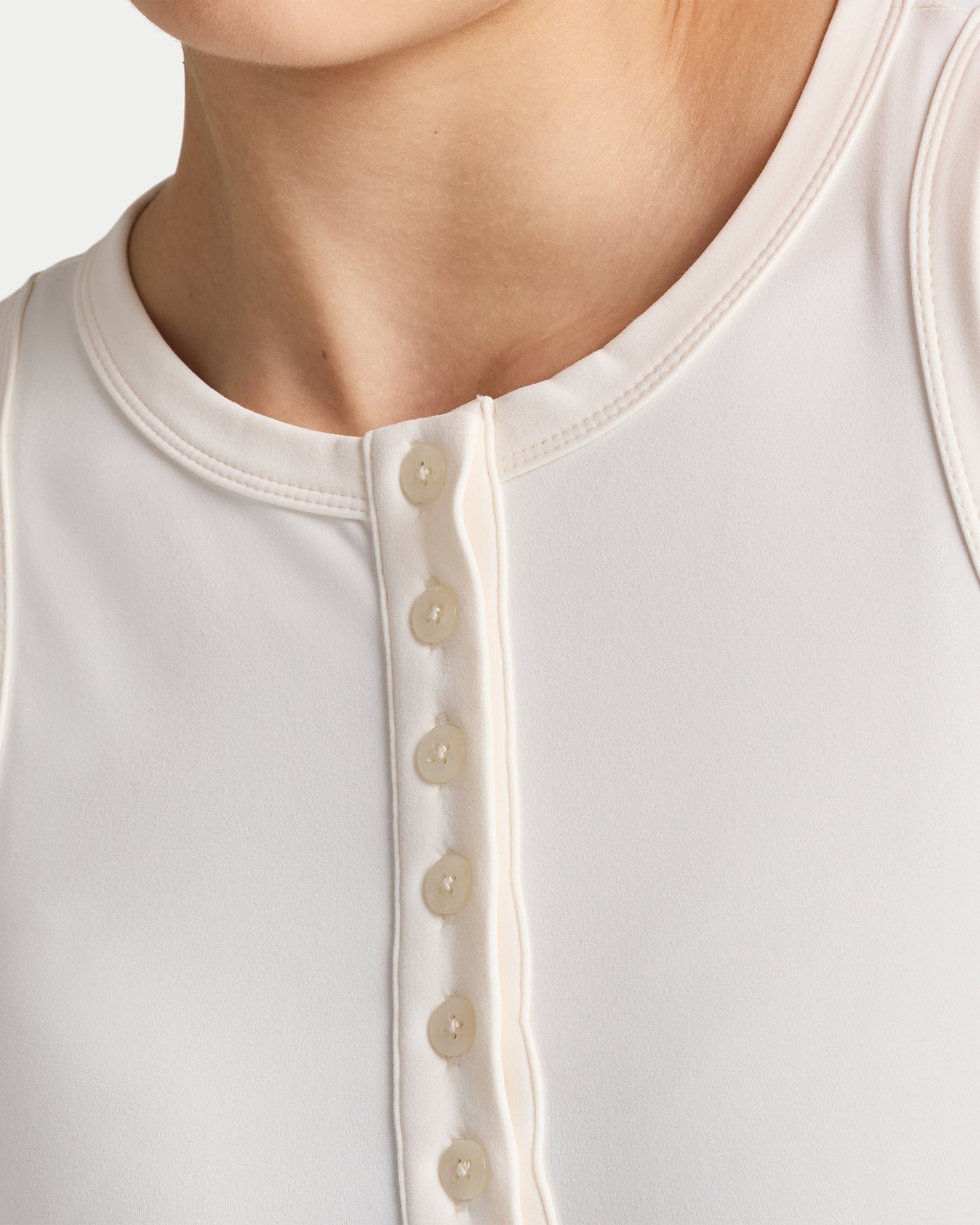 Womens Essentials Button Top