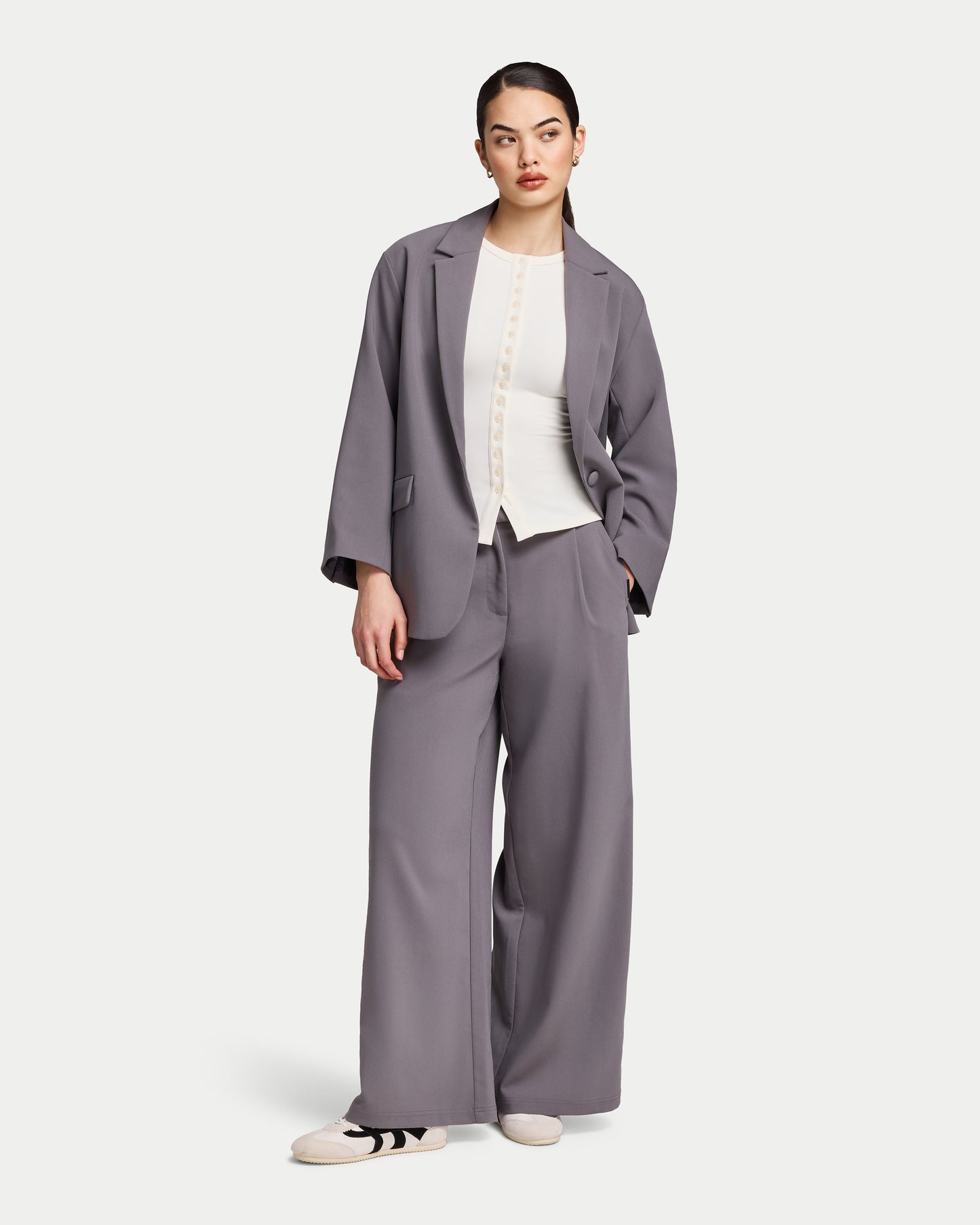 Womens Essentials Button Top