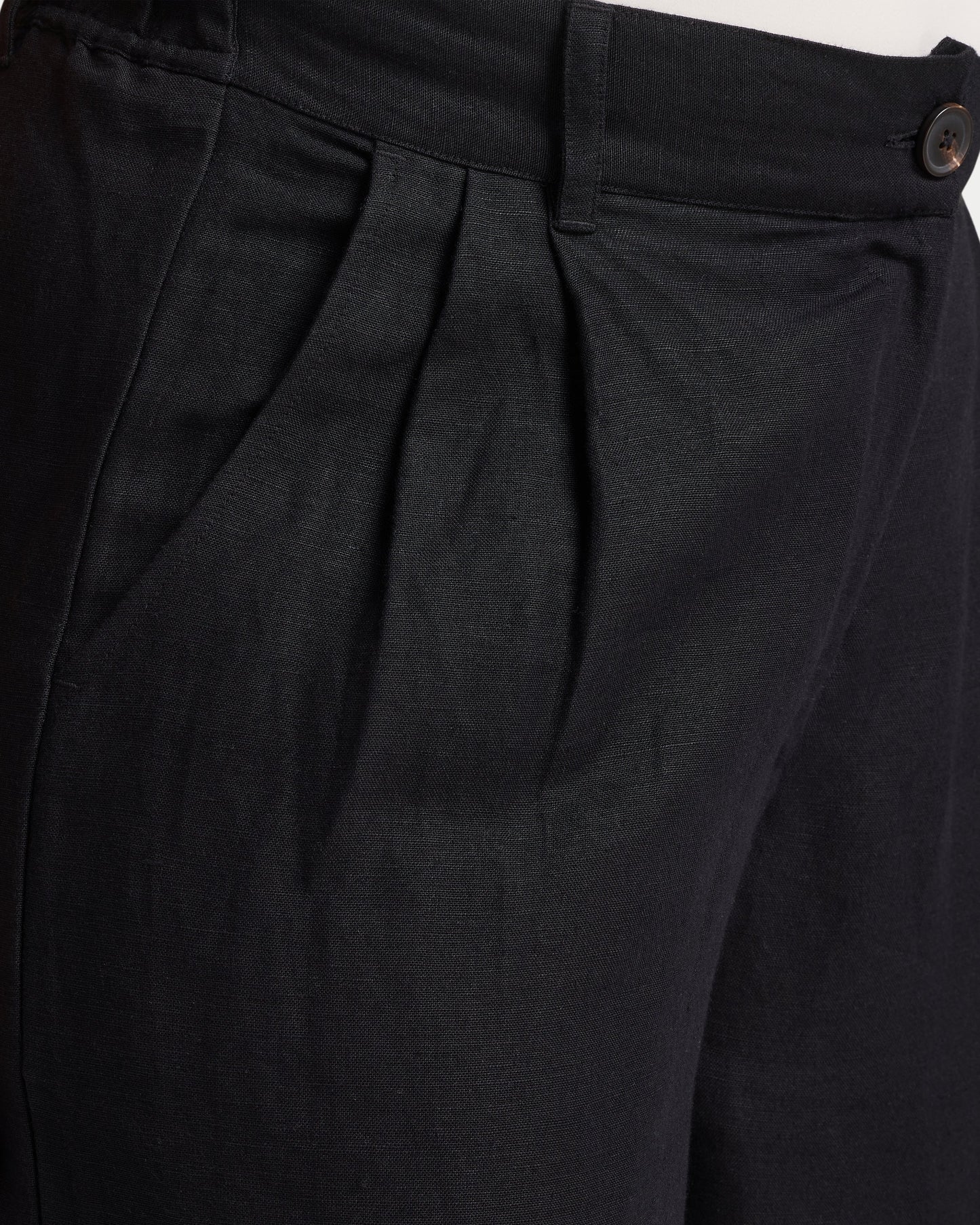 Womens Resort Linen Wide Leg Trouser