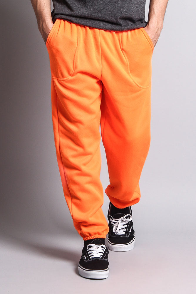 Basic Solid Color Fleece Sweatpants