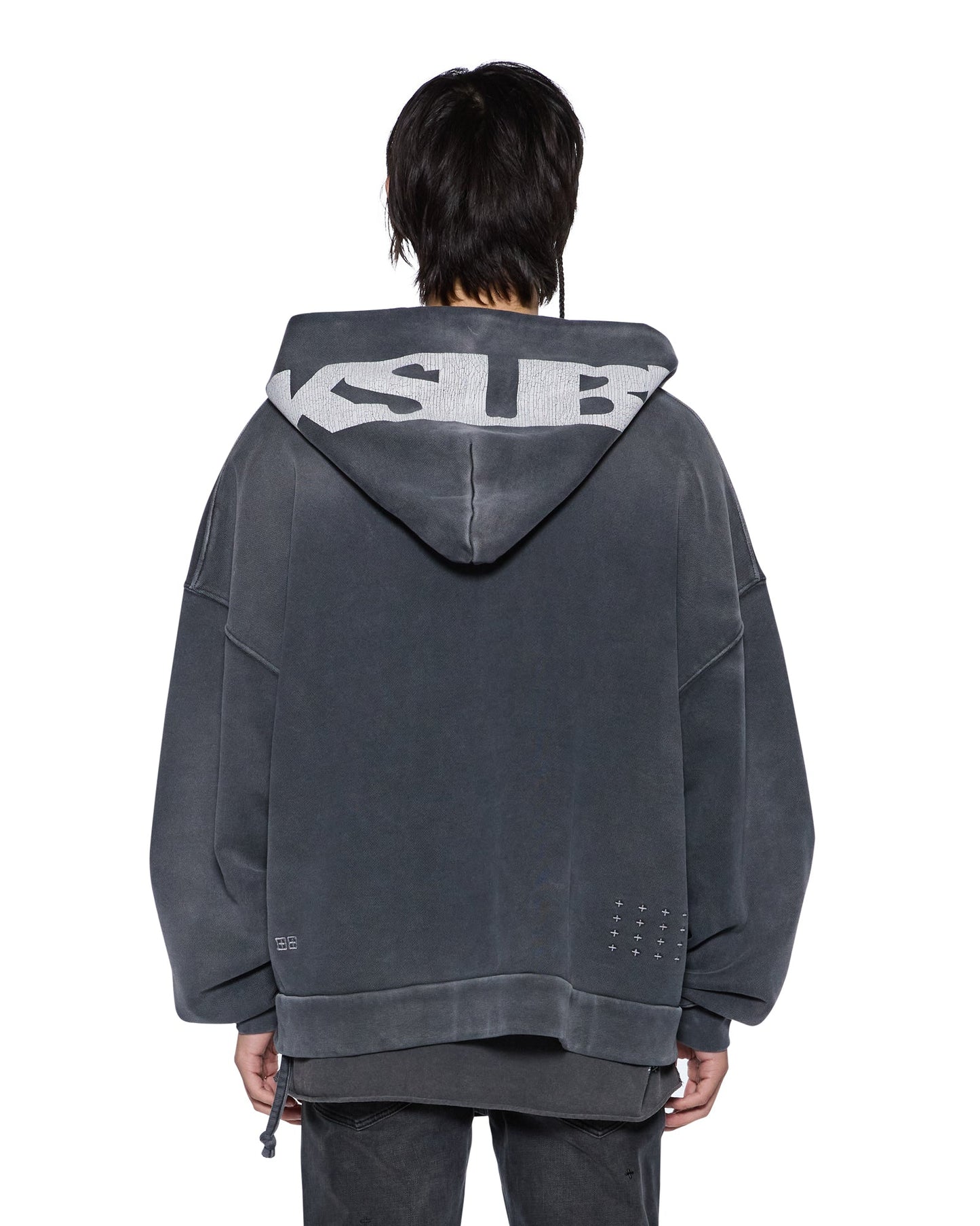 ACE EKCESS ZIP THRU HOODIE BLACK FADE