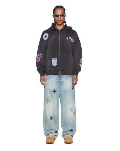GENESIS EKCESS ZIP HOODIE CHARCOAL FADE