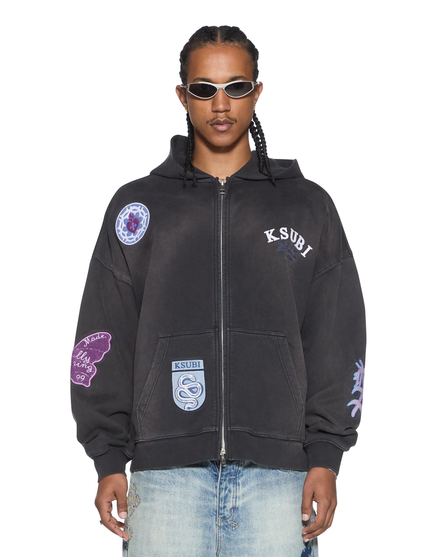 GENESIS EKCESS ZIP HOODIE CHARCOAL FADE