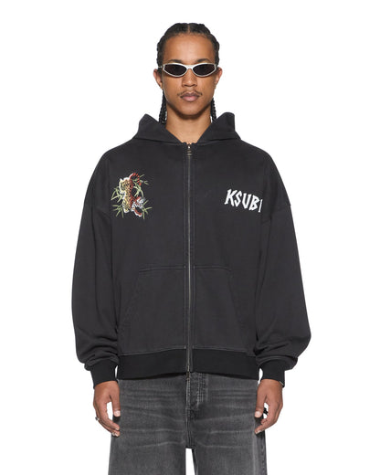 STAY UP EKCESS ZIP HOODIE FADED BLACK